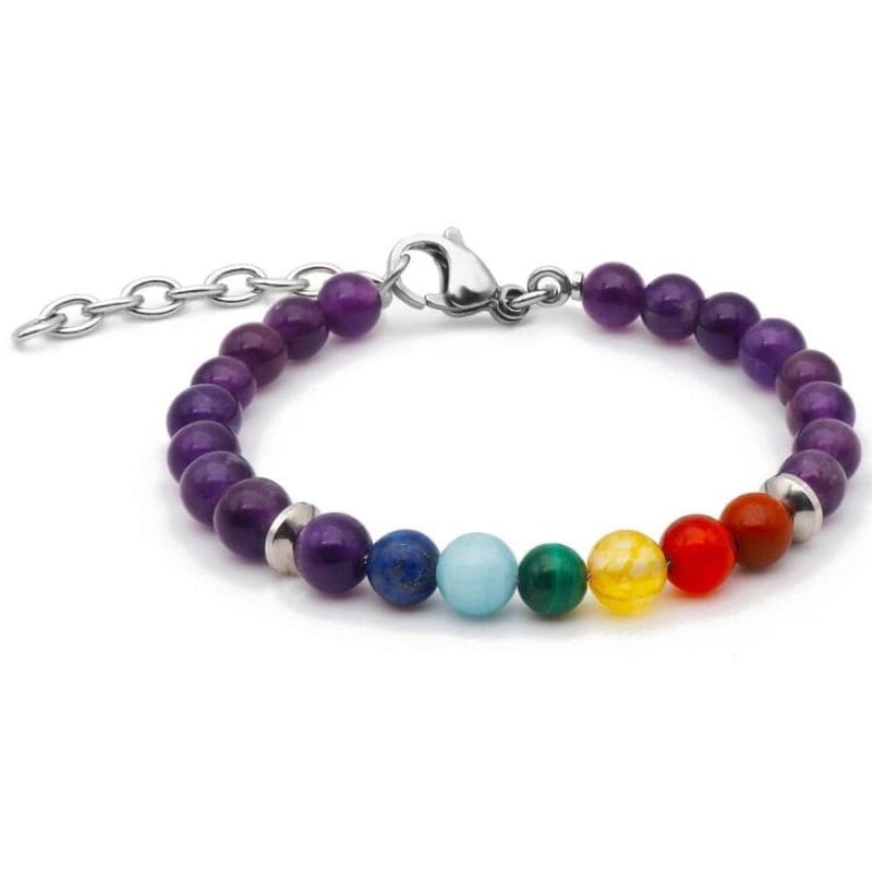 Bracelet SAHASRARA Chakra couronne - femme / homme pierres naturelles STILIVITA - STILIVITA bracelets chemin de vie