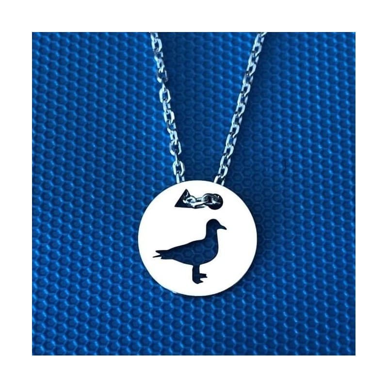 Collier femme argent, créateur CabaneTchanque, Pendentif Mouette - CabanetChanque
