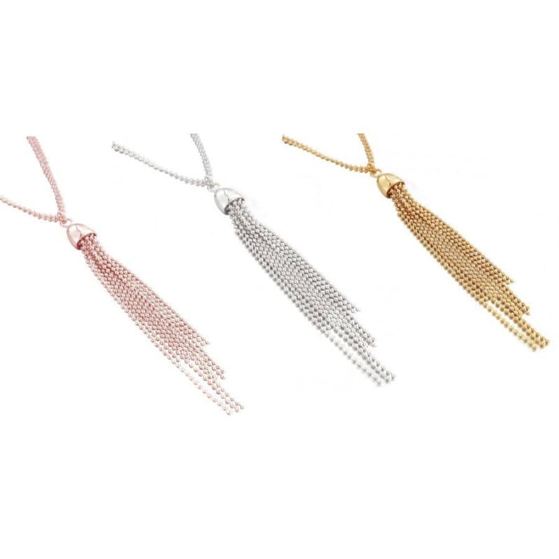 Collier sautoir pour femme + long pendentif pampilles, créatrice Zoé Bijoux - Zoé Bijoux