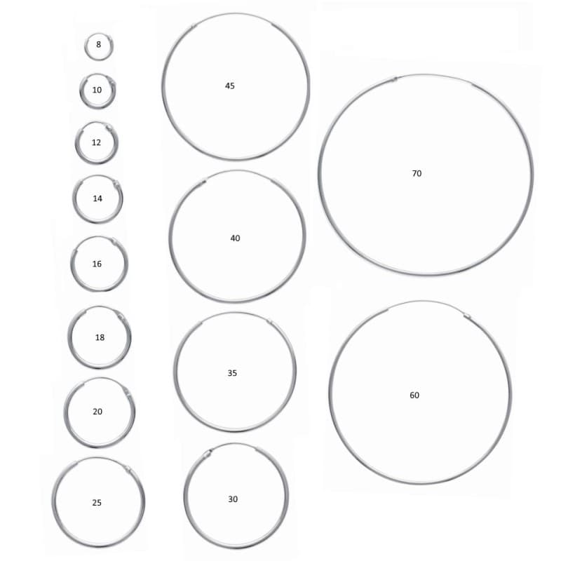 Créoles argent femme, fil fin 1,5mm - 15 diamètres au choix - Twist - Lyn&Or Bijoux