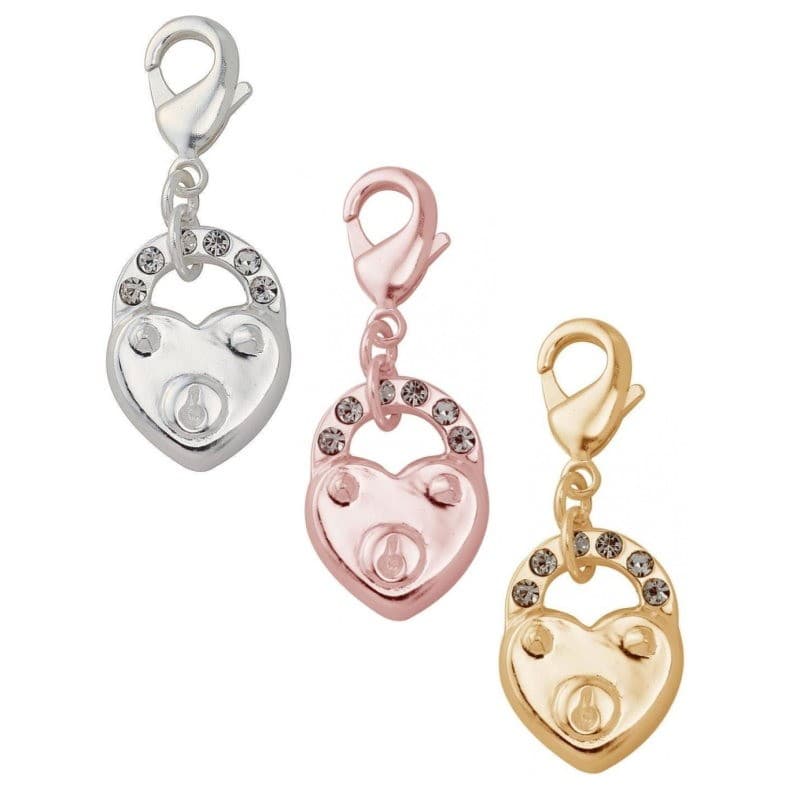 Charm bracelet, coeur plaqué or et Swarovski - Cadenas - Zoé Bijoux