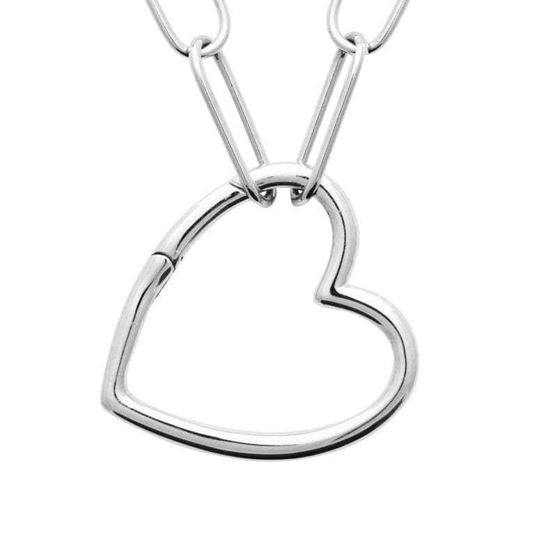 Collier argent pour femme, Fermoir coeur - Attache - Lyn&Or Bijoux