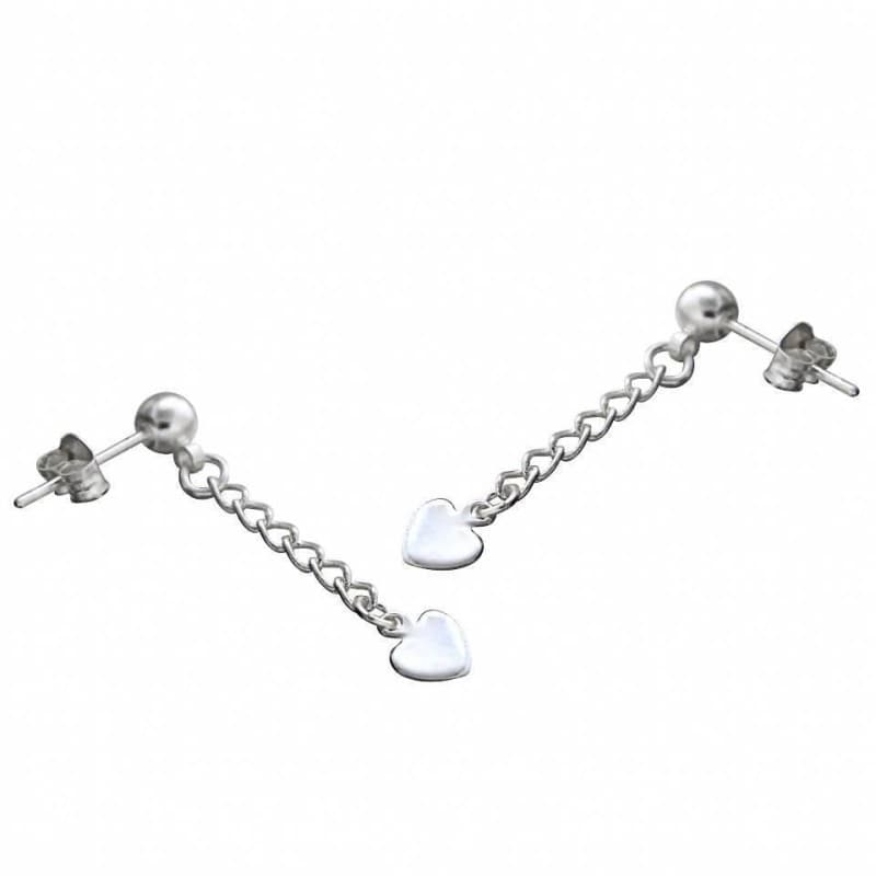 Boucles d'oreilles femme pendantes, coeur argent, Zoé Bijoux - Zoé Bijoux