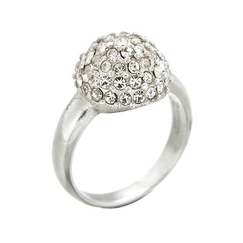 Bague de créateur femme en argent et cristal de Swarovski - Dôme - Zoé Bijoux