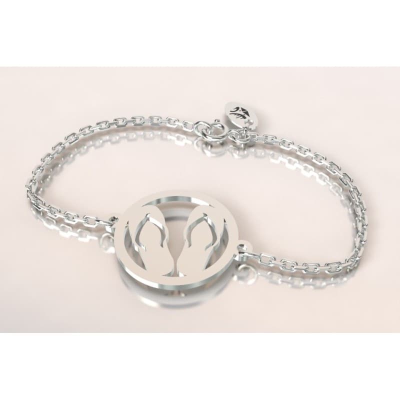 Bracelet créateur femme en argent - Paire de tongues - CabanetChanque