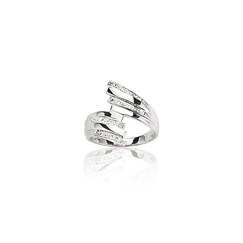 Bague pour femme en diamants et or blanc 18 carats - Orléans - Lyn&Or Bijoux