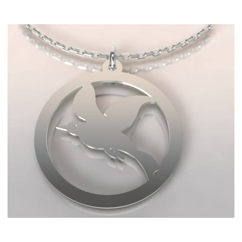 Collier femme argent, pendentif Oiseau par CabaneTchanque - CabanetChanque