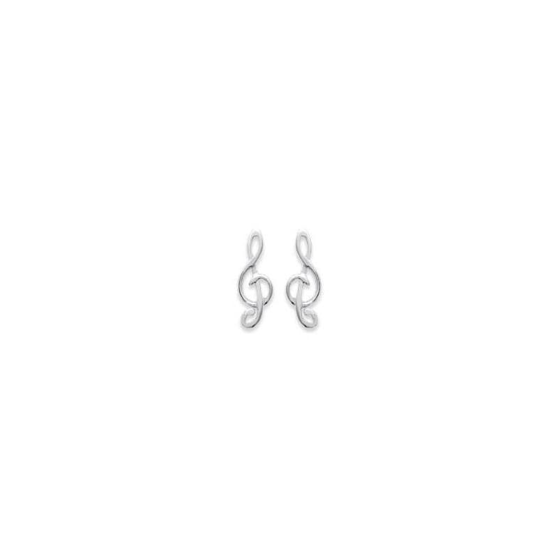 Boucles d'oreilles femme & enfant Clé de Sol en argent - Lyn&Or Bijoux