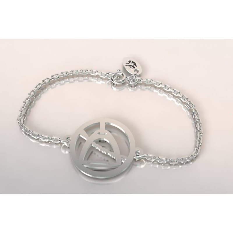 Bracelet argent femme, thème équitation, étrier et cravache - CabanetChanque