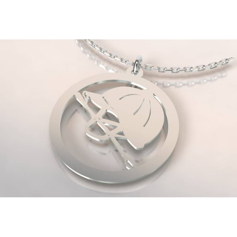 Collier équitation en argent pour femme - Bombe, cravache - CabanetChanque