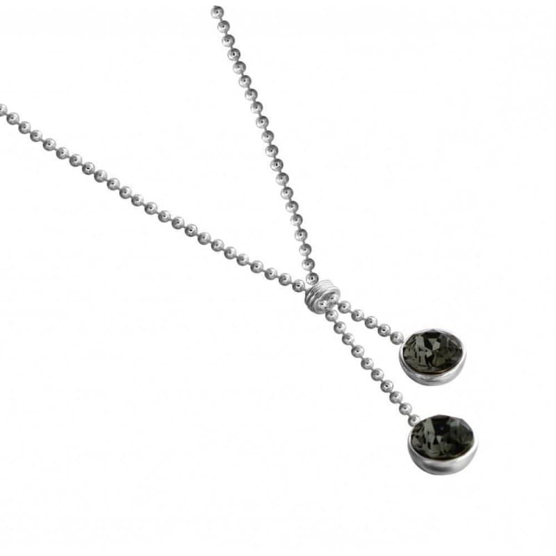 Collier Swarovski noir et argent by Zoé Bijoux pour femme - Sphères - Zoé Bijoux