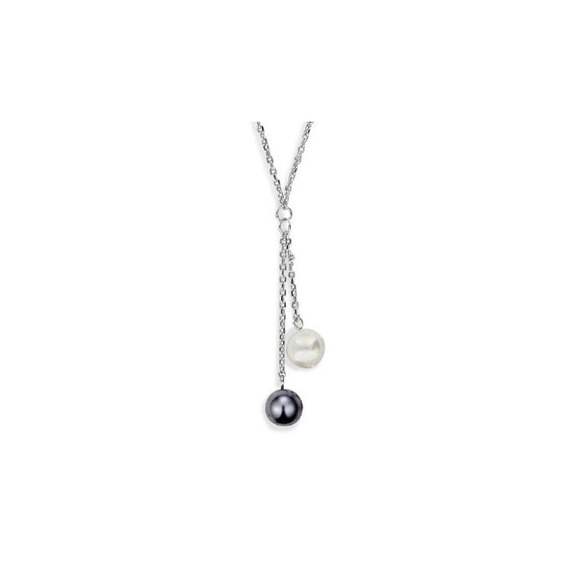 Collier femme, Perle grise & blanche, Argent 925 - Femina - Lyn&Or Bijoux