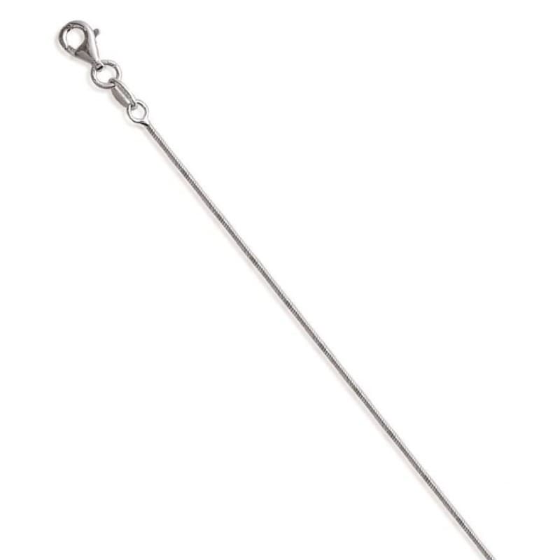 Chaîne en argent rhodié pour femme & enfant, Maille serpent carrée - Lyn&Or Bijoux