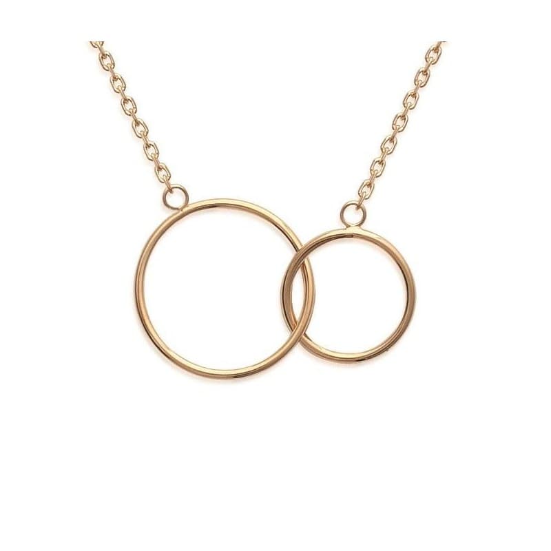 Collier femme, 2 anneaux en plaqué or - Chryo - Lyn&Or Bijoux