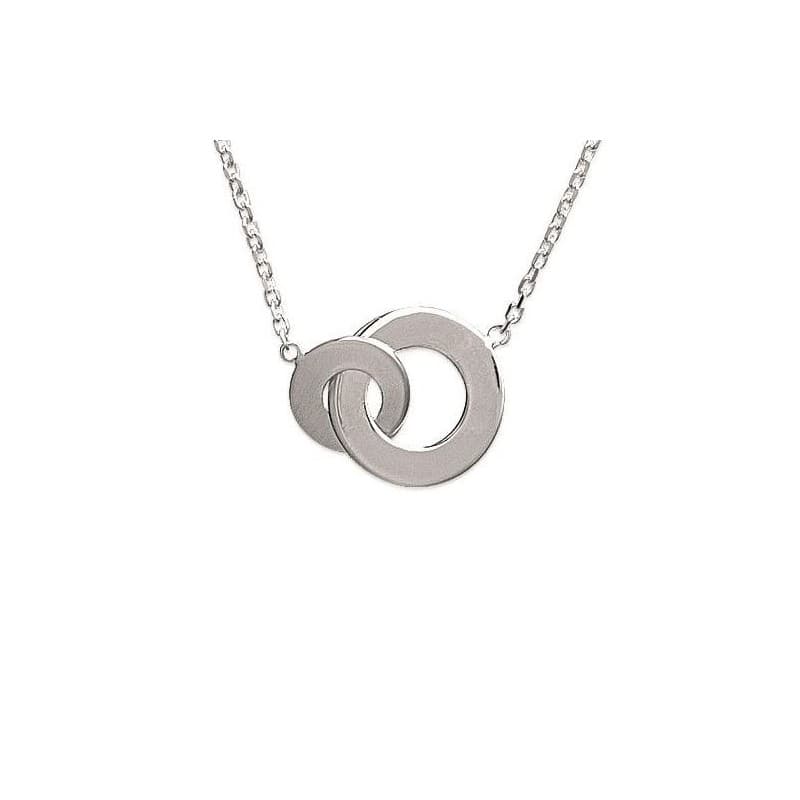 Collier femme en argent rhodié, anneaux unis - Adeva - Lyn&Or Bijoux