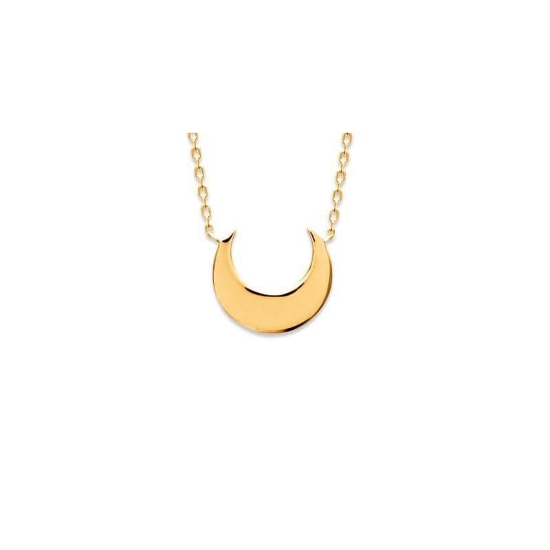 Collier femme plaqué or, pendentif Lune - Syva - Lyn&Or Bijoux
