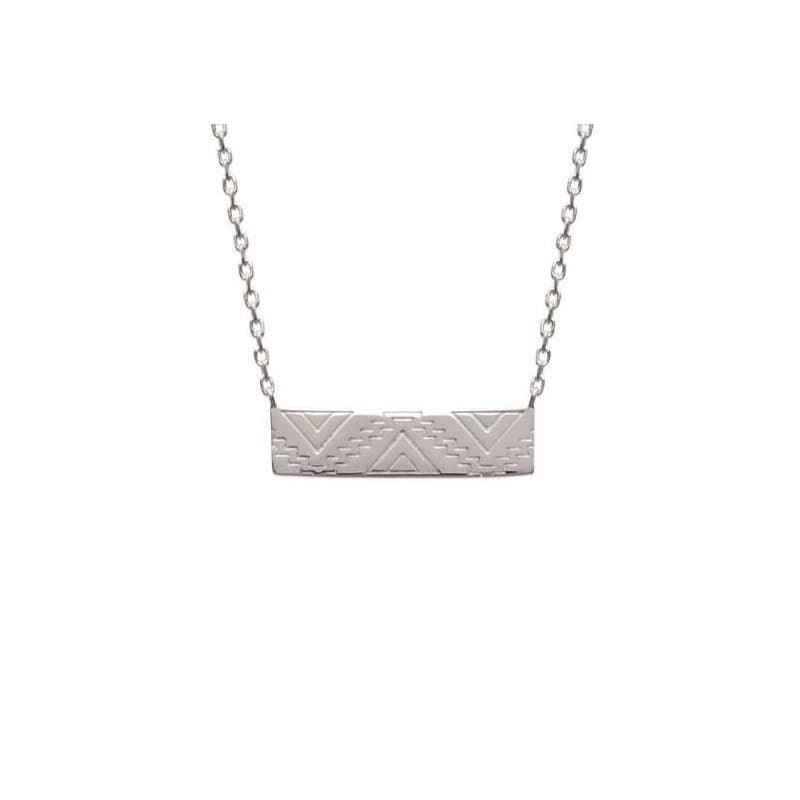 Collier femme en argent rhodié, large pendentif ethnique - Ybela - Lyn&Or Bijoux