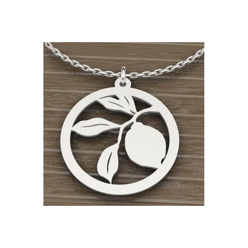 Collier femme en argent & pendentif Citron par CabaneTchanque - CabanetChanque