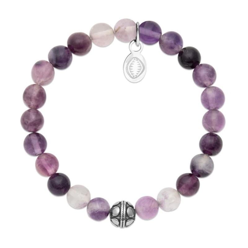 Bracelet pour femme Fluorite et acier - Shark'n Stones Violet - Shark'n Stones