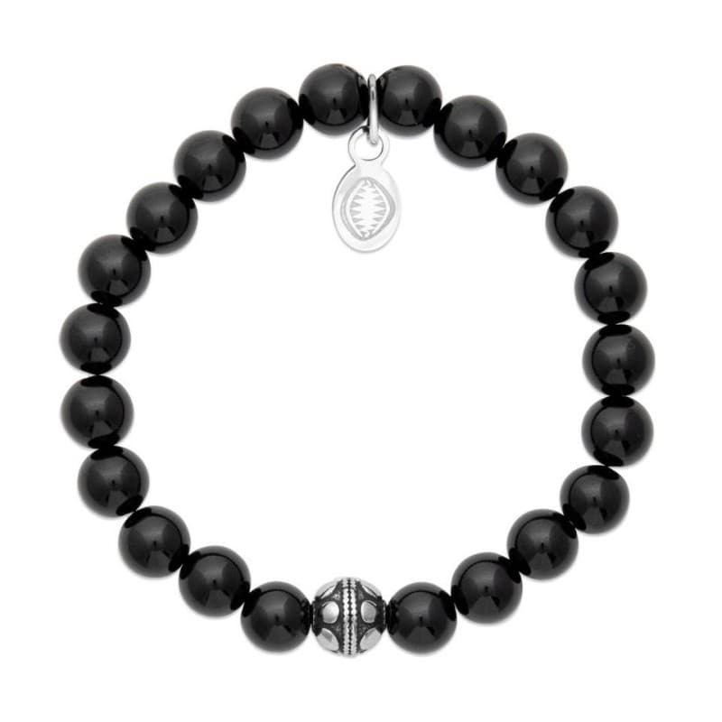 Bracelet pour femme Agate et acier - Shark'n Stones Noir - Shark'n Stones