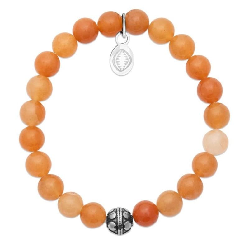 Bracelet pour femme Aventurine et acier - Shark'n Stones Orange - Shark'n Stones