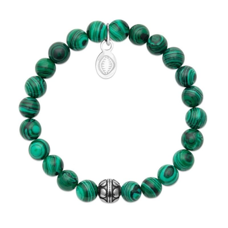 Bracelet pour femme Malachite et acier - Shark'n Stones Vert - Shark'n Stones