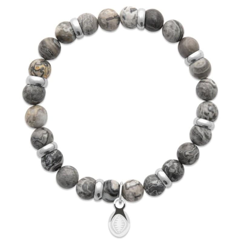 Bracelet pour homme Jaspe et acier - Shark'n Stones Gris - Shark'n Stones