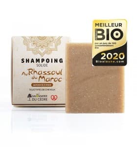 Shampoing solide naturel bio au Rhassoul 100g - Savonnerie du Cèdre