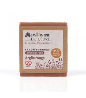 Savon naturel et artisanal à l'Argile rouge 100g - Savonnerie du Cèdre