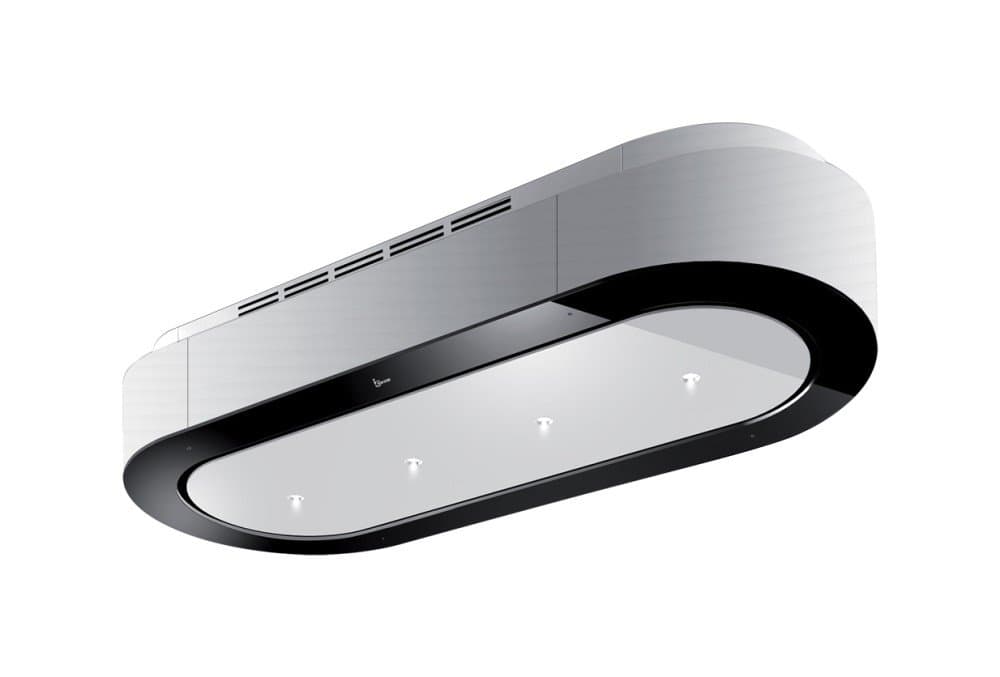 Baraldi UNIKA Hotte de plafond cm. 120 - moteur 800 m3 / h - blanc / noir