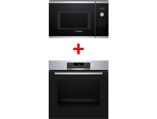 BOSCH - Four encastrable pyrolyse HBA171BS4F + BFL554MS1F