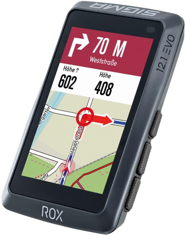 SIGMA ROX 12.1 EVO Sensor Set – GPS-Fahrrad Navigationssystem - Nachtgrau