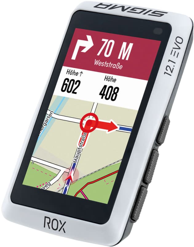 SIGMA ROX 12.1 EVO Sensor Set – GPS-Fahrrad Navigationssystem - Weiß