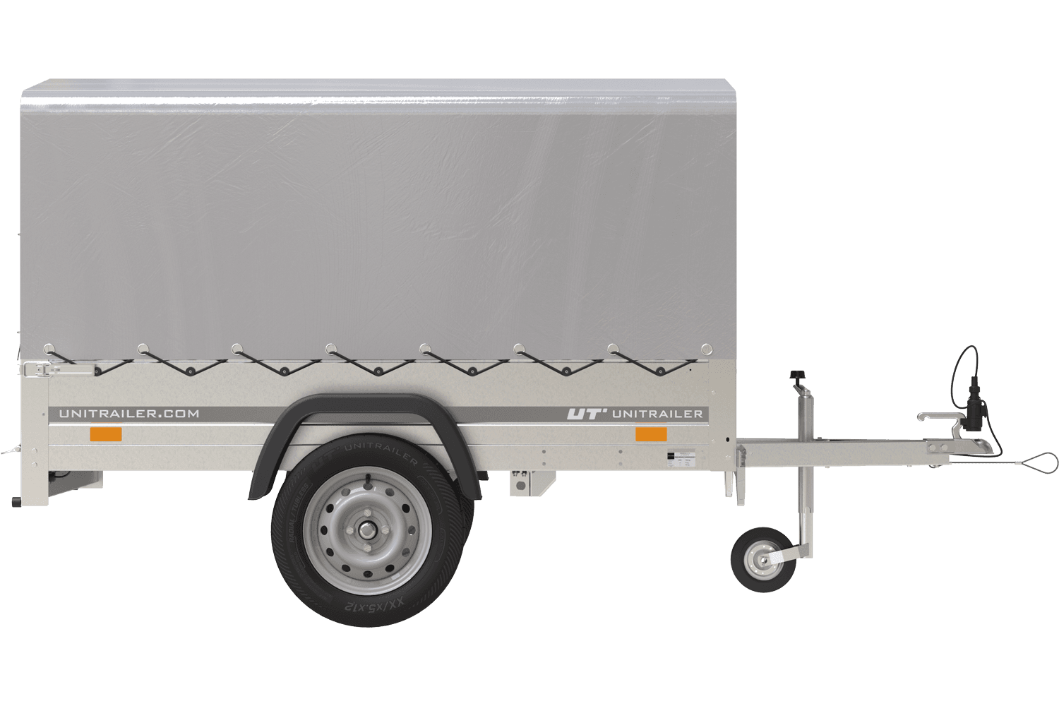 Remolque top GARDEN TRAILER 200 KIPP con suplementos de rejilla y rueda jockey