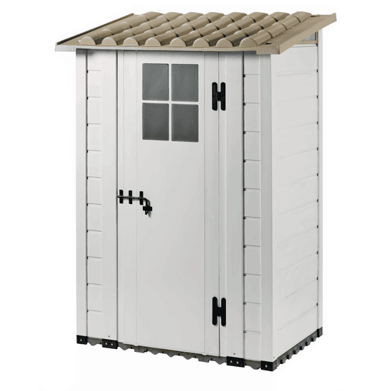 Garofalo Tuscany Evo 100 – Caseta de jardín – Con ventana y puerta de una hoja – 122,5 x 82,5 x 201 cm