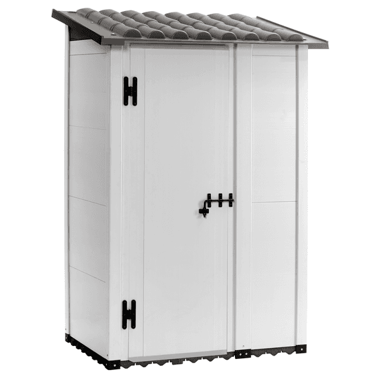 Garofalo Urban 100 – Caseta de jardín – Con puerta descentrada – 122,5 x 82,5 x 201 cm