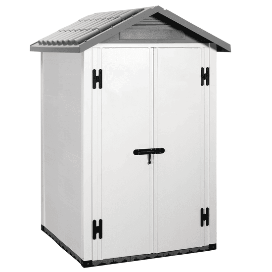 Garofalo Urban 120 – Caseta de jardín – Con puerta de doble hoja – 122,5 x 122,5 x 214 cm