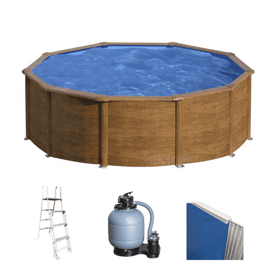 Gre Pacific redonda Ø460 x 120 cm – Piscina elevada de acero