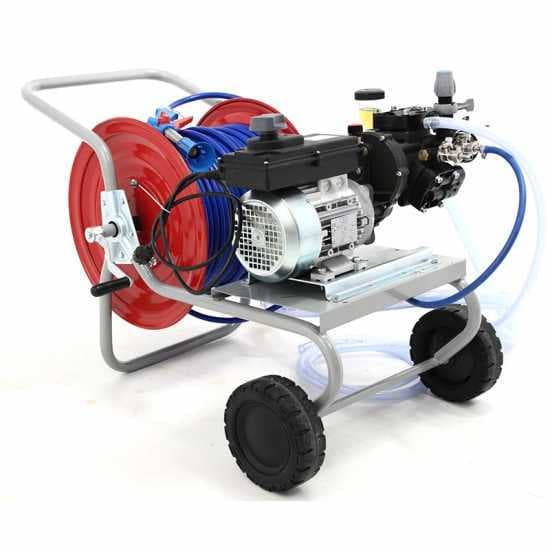 Grupo motobomba de pulverización eléctrico Comet APS 31 con motor eléctrico y carro