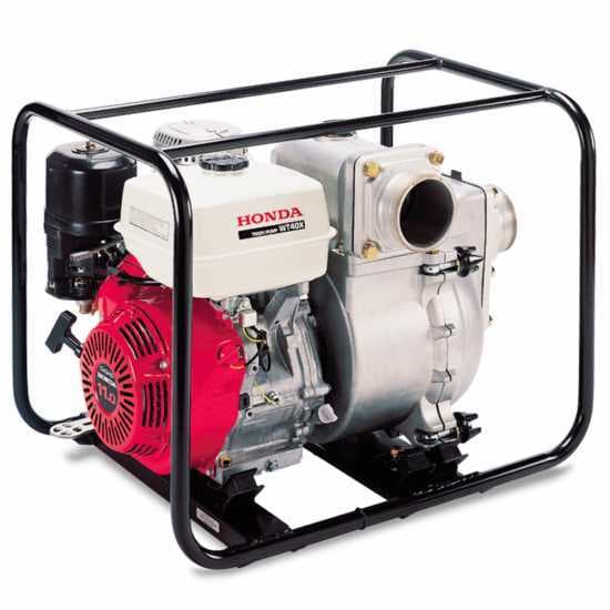 Honda WT 40 – Motobomba de gasolina para aguas cargadas – Conexiones de 100 mm