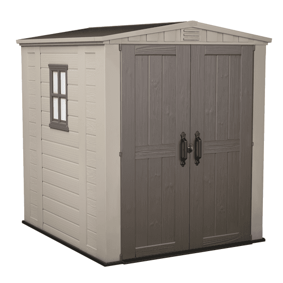 Keter Factor beige – Caseta de jardín – Con ventana lateral – 178×195.5×208 cm