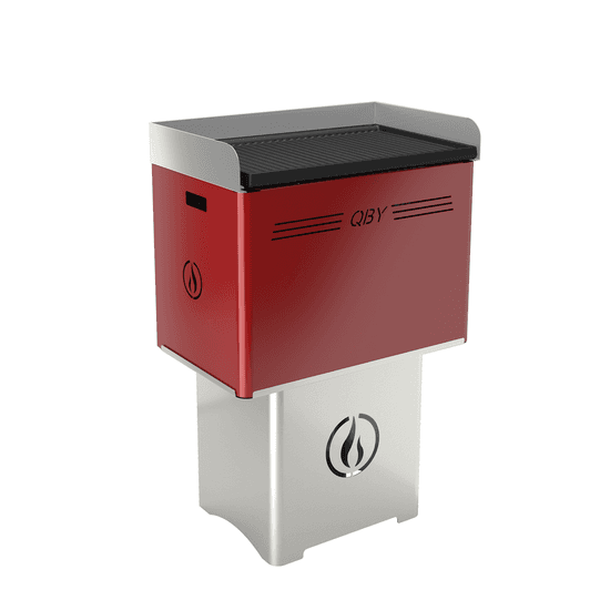 Linea VZ QBY Rosso (roja) – Barbacoa pirolítica de pellets portátil