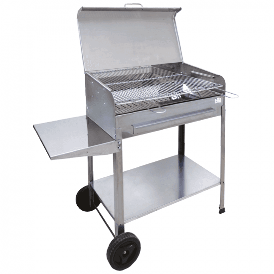 Mille Achille Small – Barbacoa de carbón de acero inoxidable artesanal – 47,5×37 cm