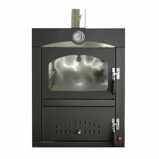 Nuevo AgriEuro Minimus 50 Mini Inc – Horno de leña de acero inoxidable empotrable – 2 niveles