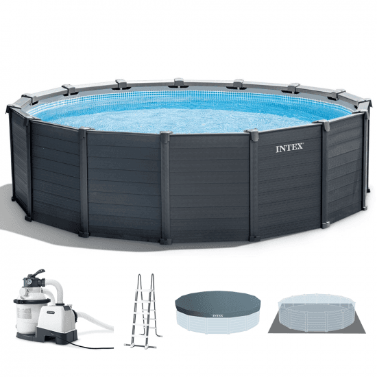 Piscina redonda Intex Graphite Grey Panel 26384NP