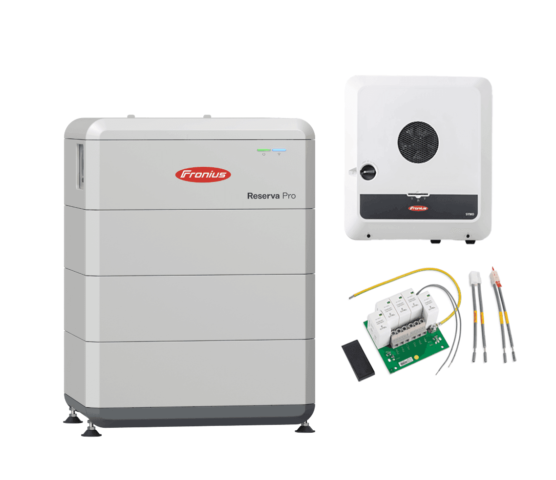 Fronius Symo GEN24 10.0 Plus mit Reserva Pro 12 und DC-Überspannungsschutz