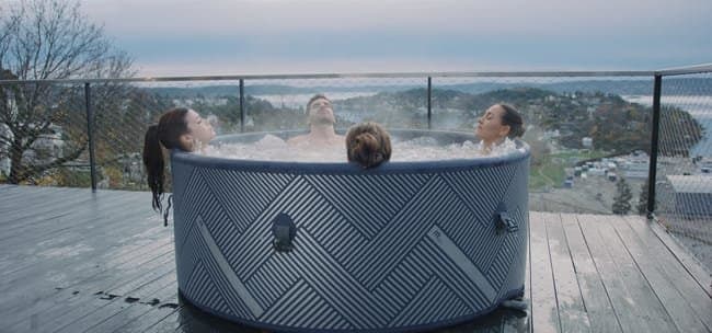 Aufblasbarer Outdoor-Spa NAVAL 176 Ă 65 Ă 176 cm fĂŒr 6 Personen