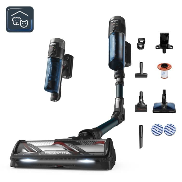 Rowenta X-Force Flex 13.60 Aspirateur balai laveur sans fil, 150 AW, 60 min RH9AD1WO