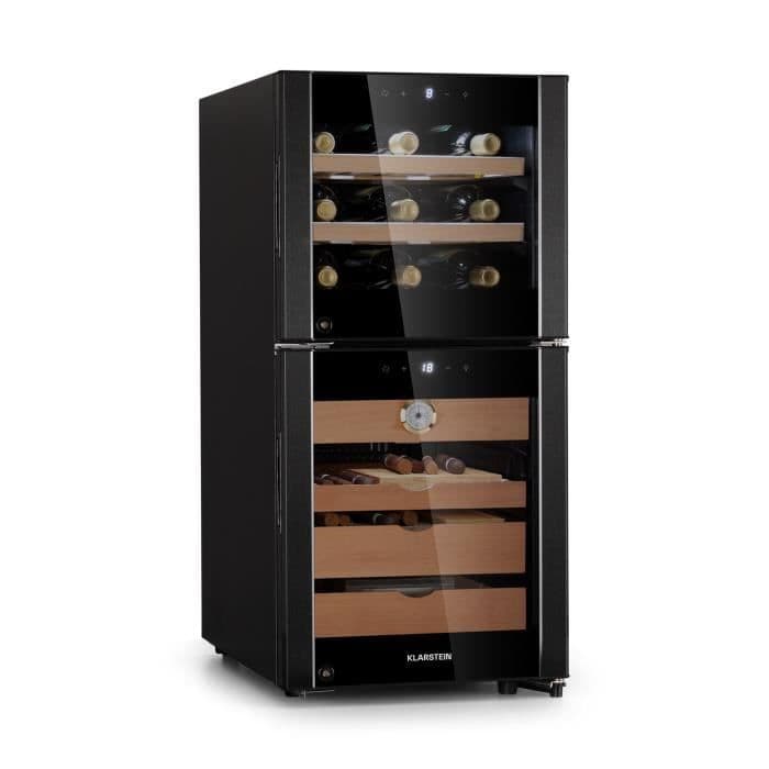 Cave à cigares & cave à vin - Klarstein El Dorado 89 - tactile 89 L LED - Noir