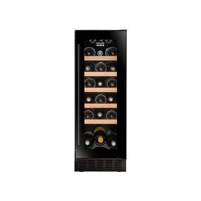 Cave à vin encastrable CBU20S2B La Sommelière – 20 bouteilles – 5 clayettes bois – 5-20°C – porte anti-UV – Vinotag